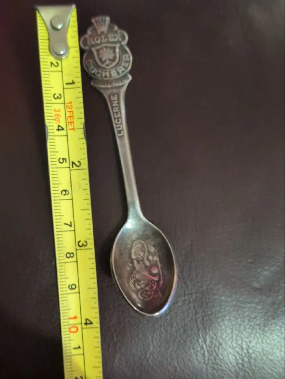 Rolex Silver Souvenir Spoon with Lucerne Crest